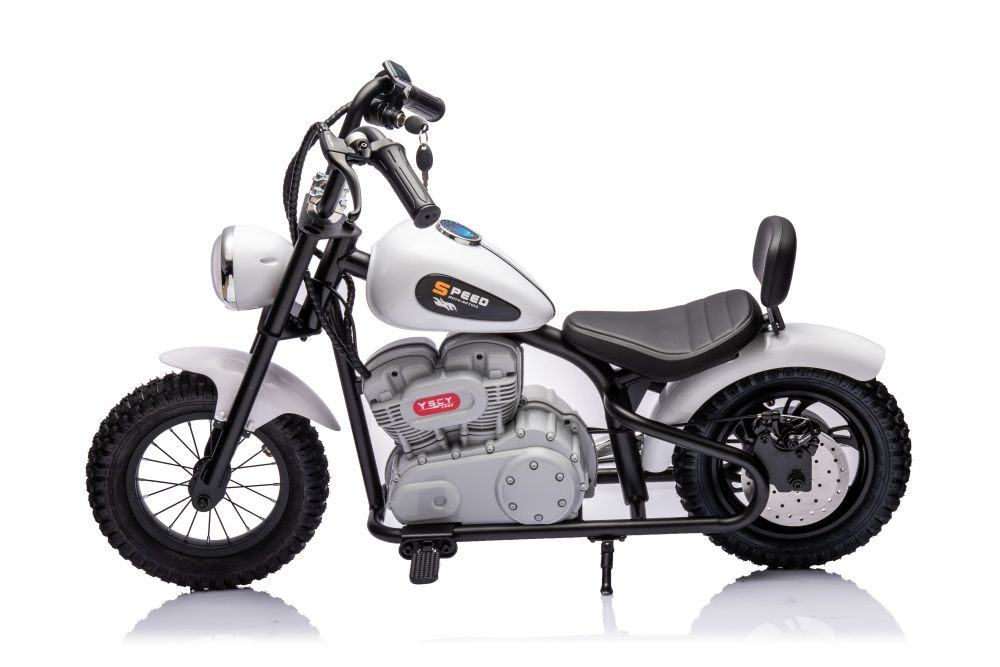 Akumuliatorinis motociklas a9902 36v baltas
