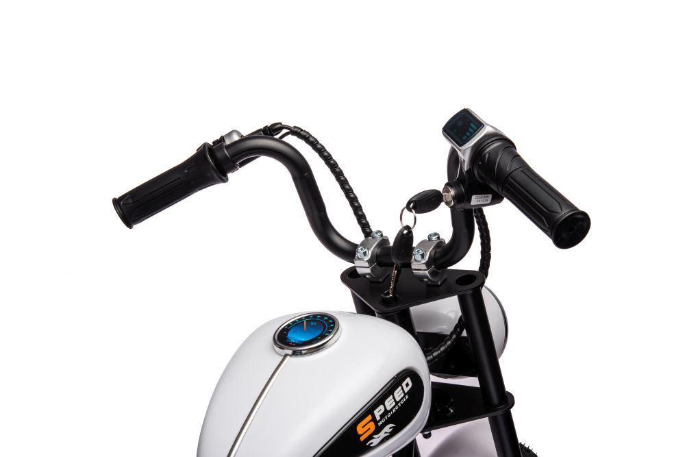 Akumuliatorinis motociklas a9902 36v baltas
