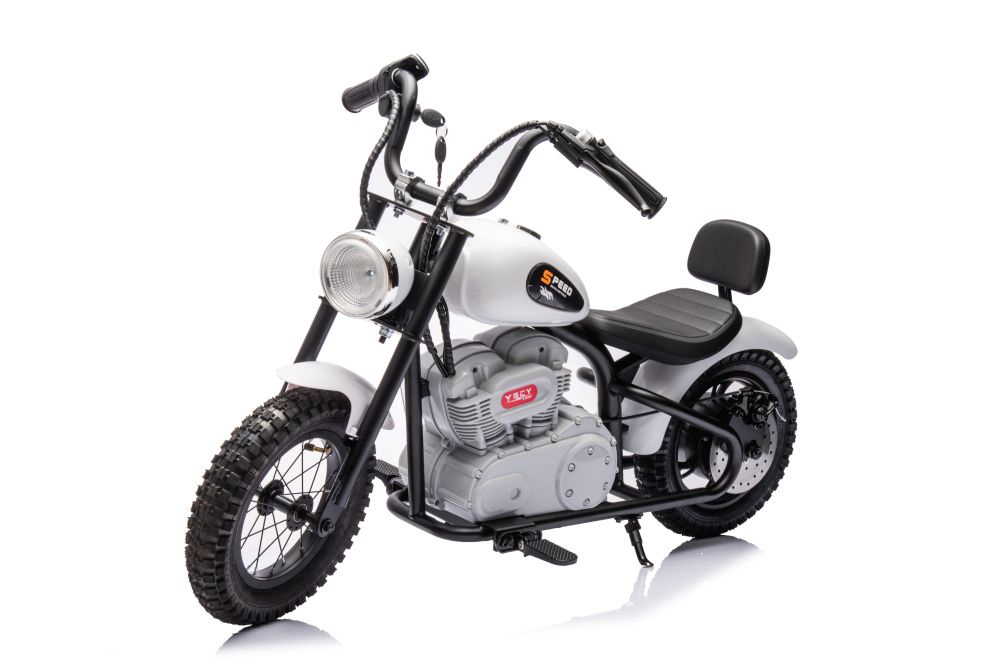 Akumuliatorinis motociklas a9902 36v baltas