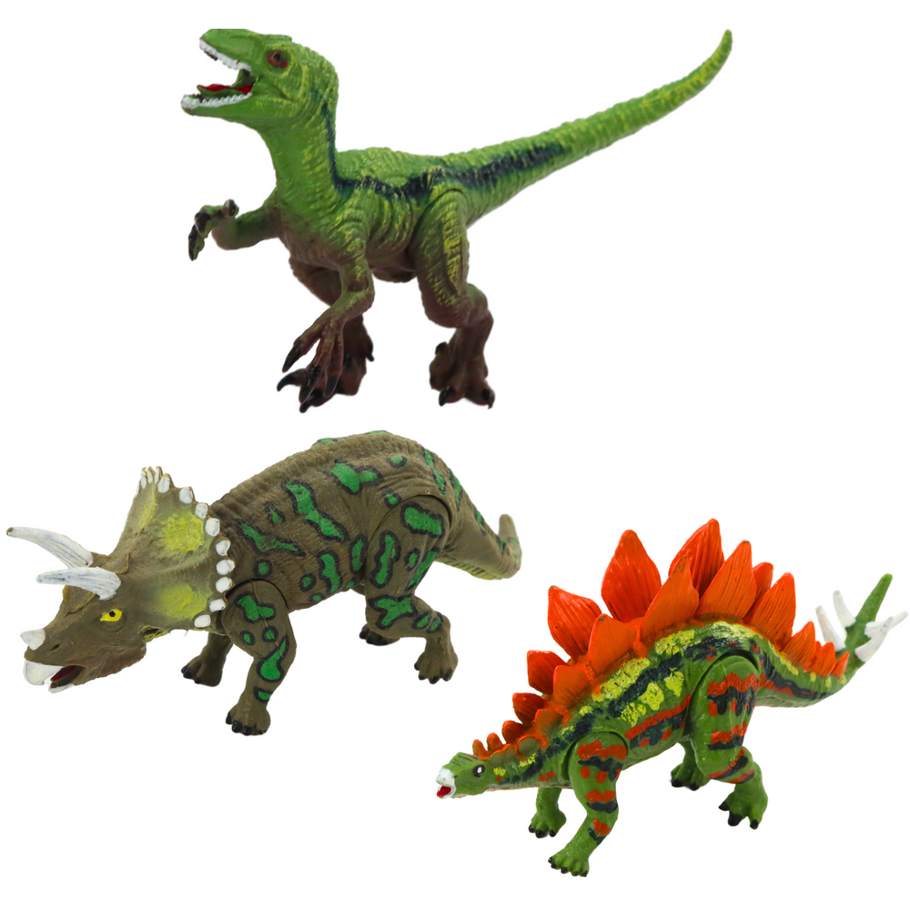 Dinozaurų figūrėlių rinkinys su judančiomis dalimis, 6 vnt.