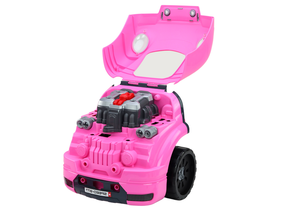 Mažojo mechaniko rinkinys lean toys, rožinis