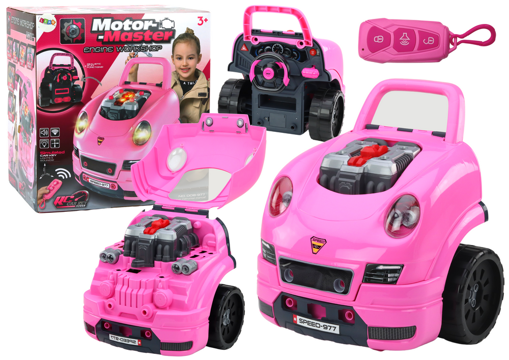 Mažojo mechaniko rinkinys lean toys, rožinis
