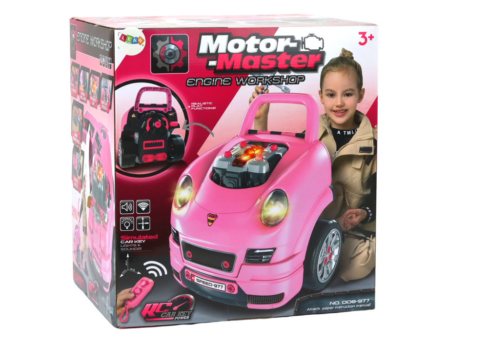 Mažojo mechaniko rinkinys lean toys, rožinis