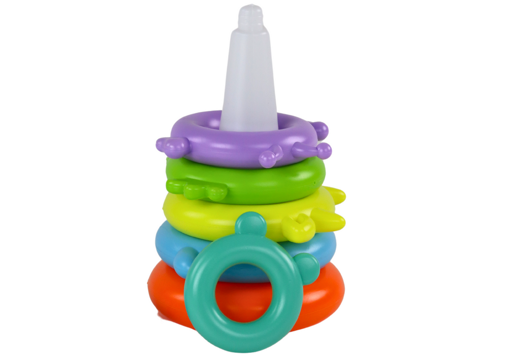 Piramidės dėlionė dinozauras lean toys, 8d.