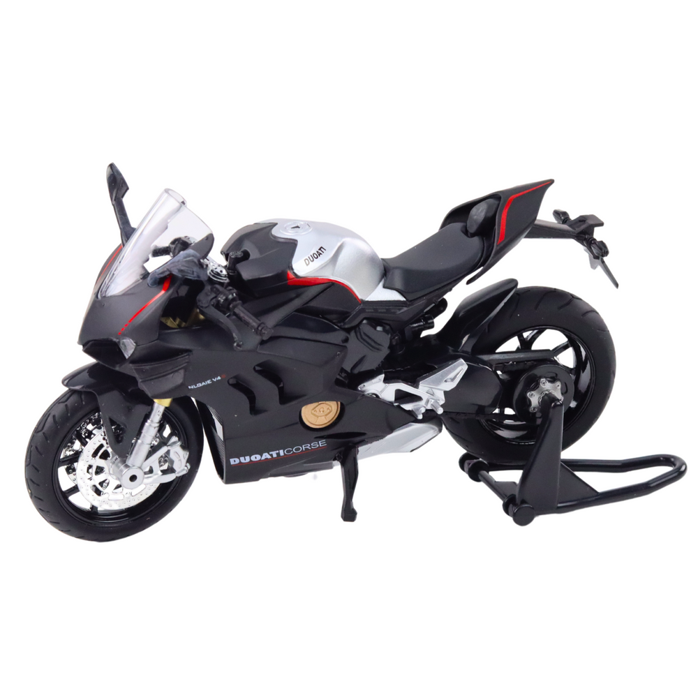Sportinis motociklas iš metalo – juodas v4 1:12