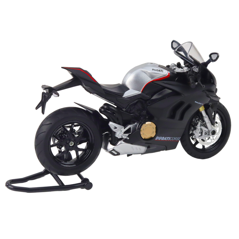 Sportinis motociklas iš metalo – juodas v4 1:12