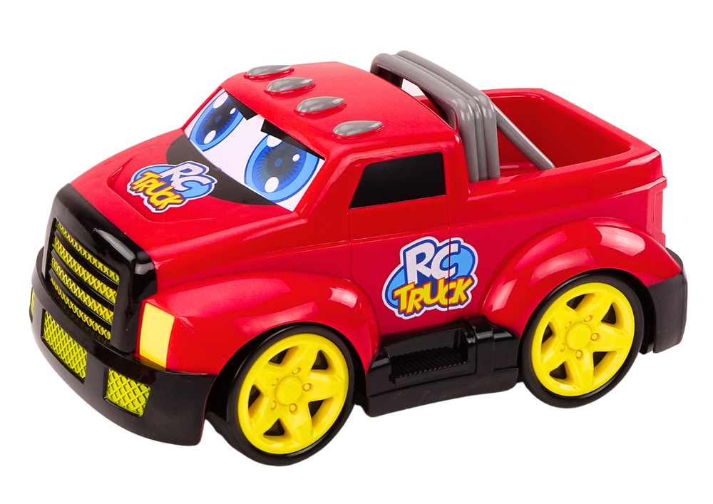 Nuotoliniu būdu valdomas raudonas policijos automobilis su šviesomis ir garsais, 30x17.5x13 cm