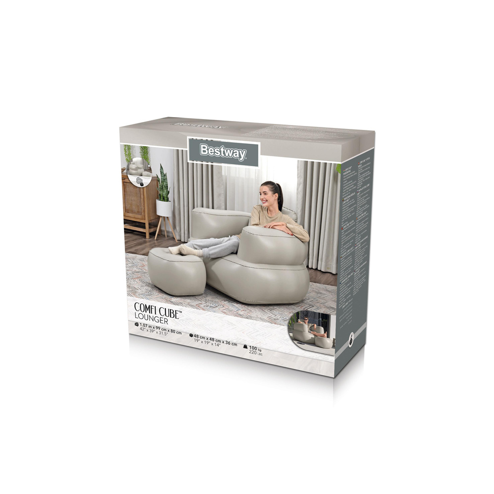 Pripučiamas fotelis bestway 75137, 107x99x80 cm