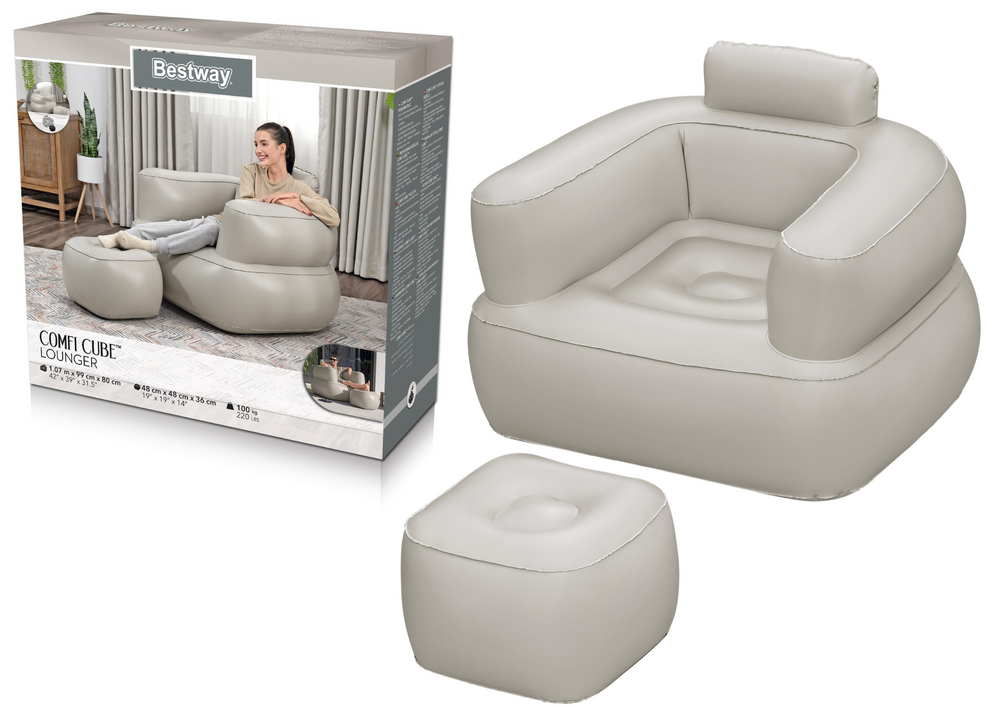 Pripučiamas fotelis bestway 75137, 107x99x80 cm