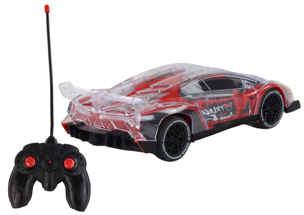 Nuotoliu valdomas sportinis automobilis lean toys racing 1:16, raudonas