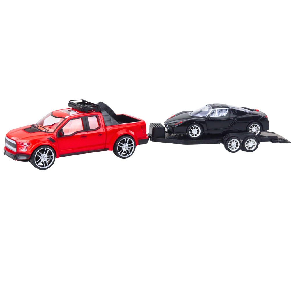 Visureigių rinkinys su automobilių priekaba ir sportiniu automobiliu 58,5 cm 1