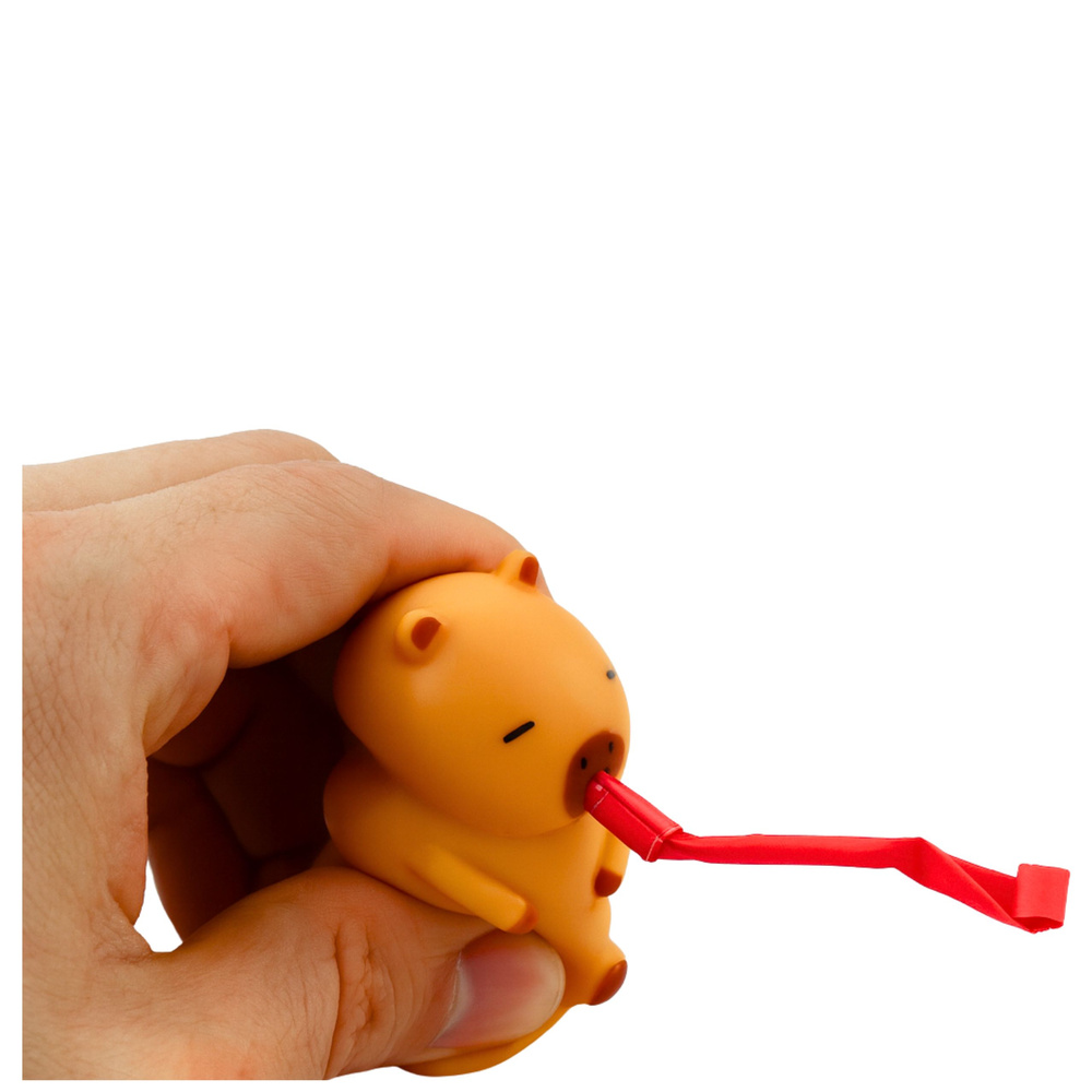 Minkštas kapibara su trimitėliu 7 cm 2