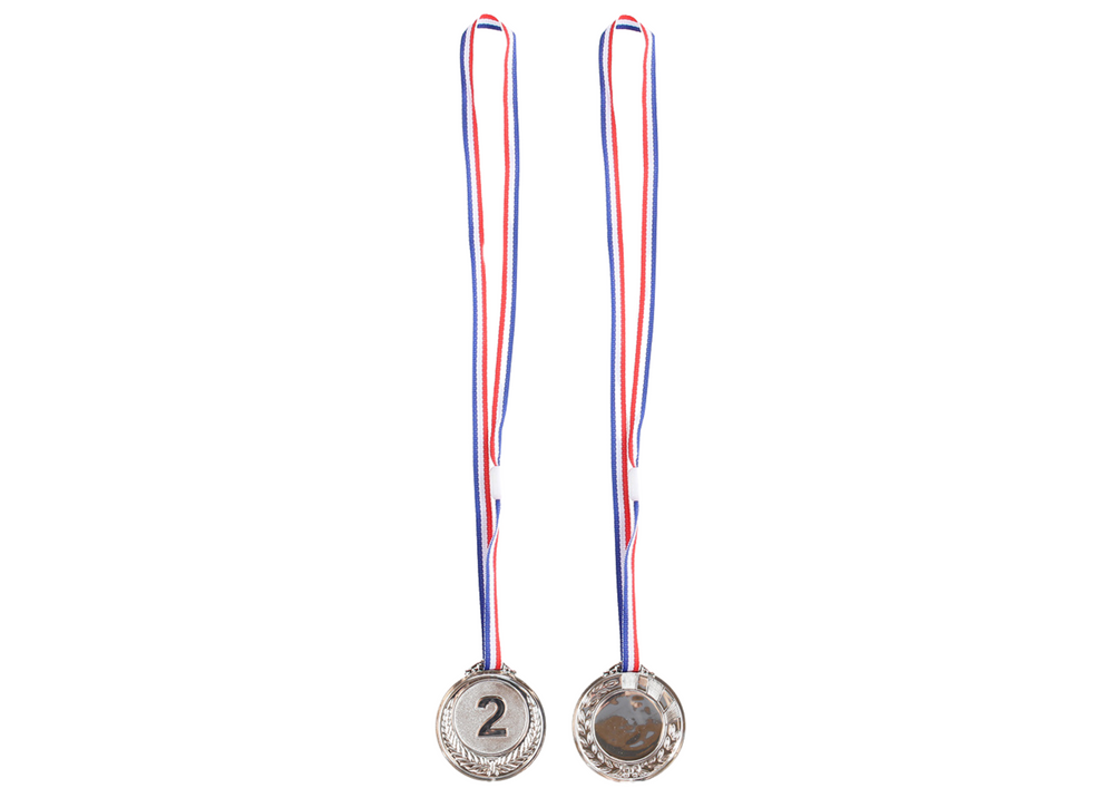 Sidabrinis antros vietos medalis, 6,5 cm