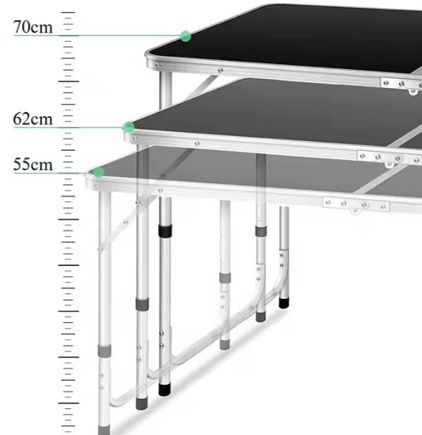 Sulankstomas turistinis stalas 120x60 cm
