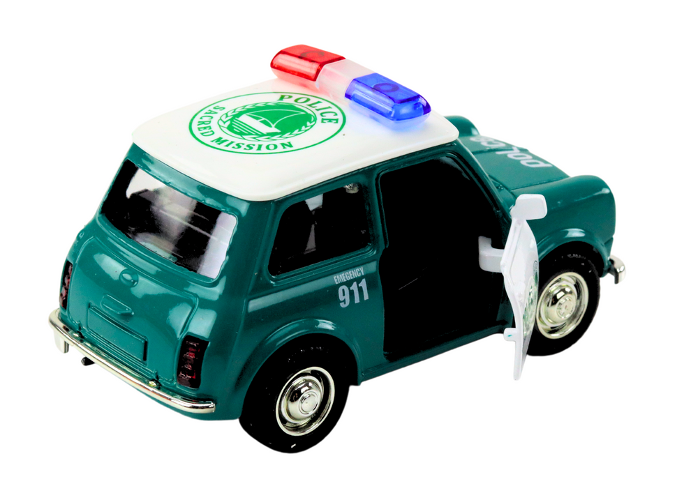 Klasikinis policijos automobilis 1:38 su šviesomis ir garsais