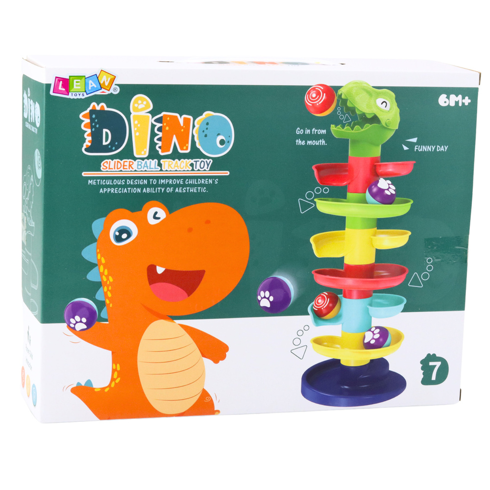 Kamuoliukų čiuožykla su dinozauro galva, 38 cm