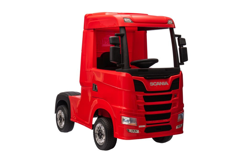 Akumuliatorinis automobilis vaikams scania 500r hl698 raudonas 4x4