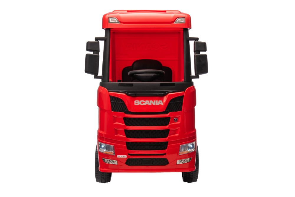 Akumuliatorinis automobilis vaikams scania 500r hl698 raudonas 4x4