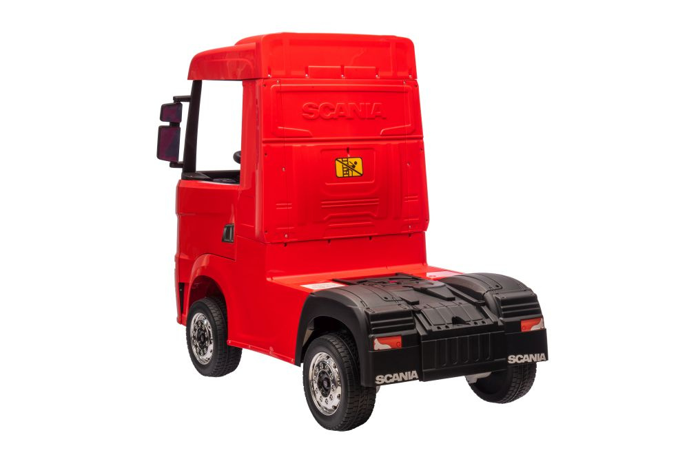 Akumuliatorinis automobilis vaikams scania 500r hl698 raudonas 4x4