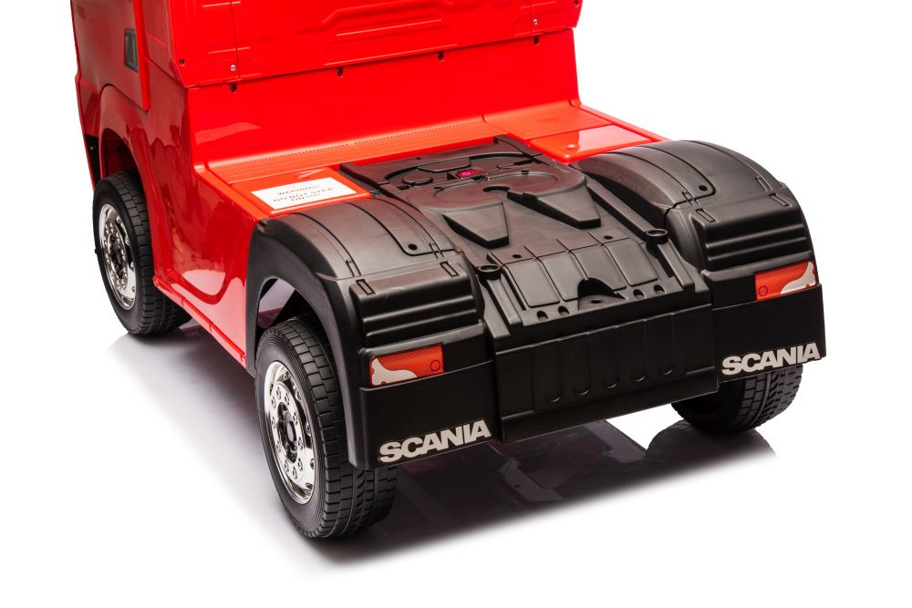 Akumuliatorinis automobilis vaikams scania 500r hl698 raudonas 4x4