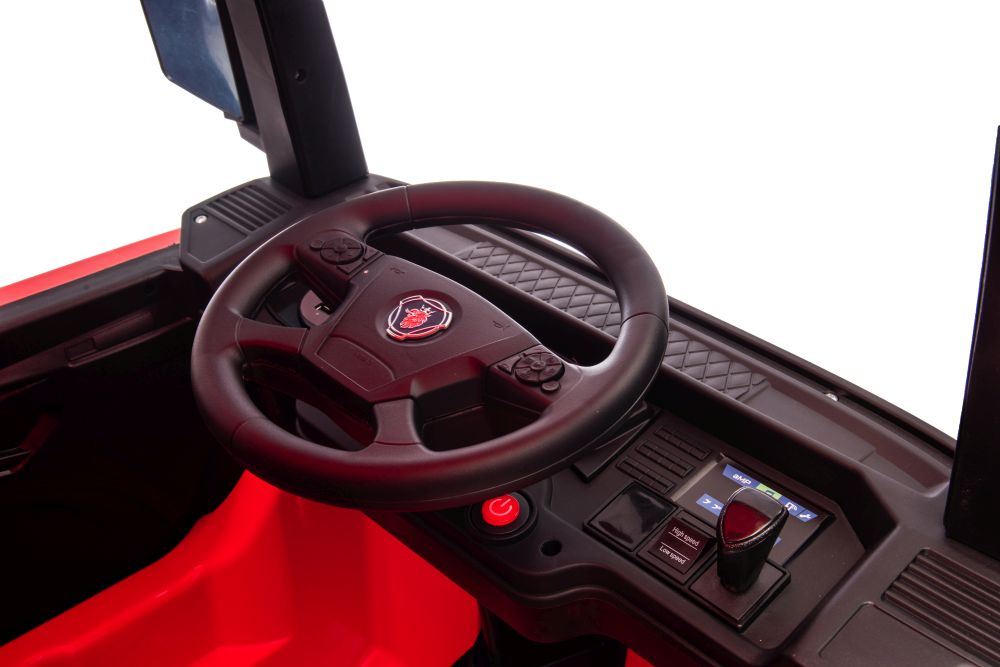 Akumuliatorinis automobilis vaikams scania 500r hl698 raudonas 4x4
