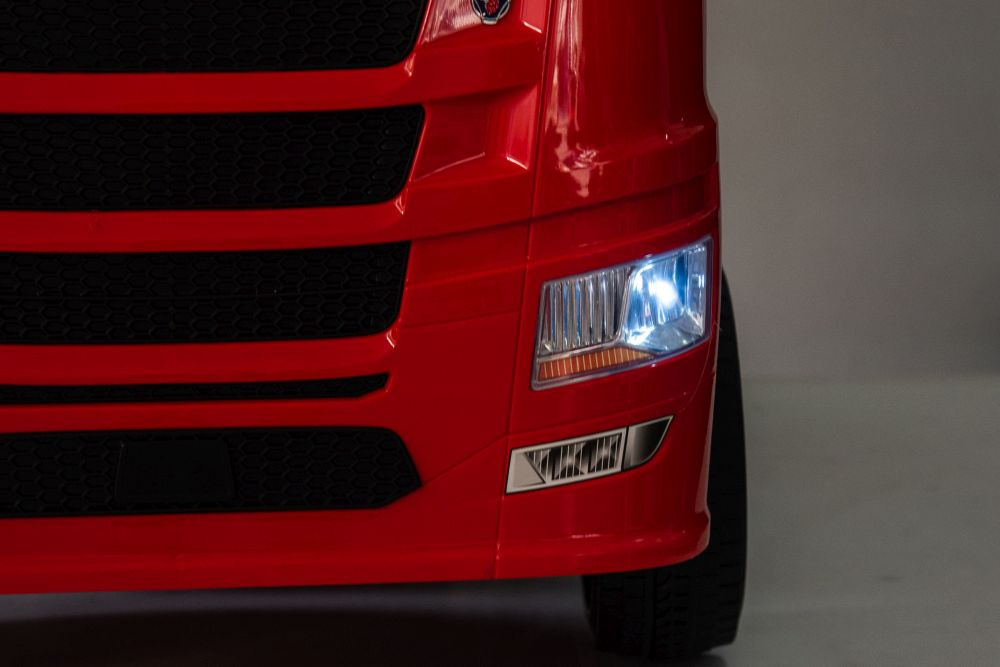 Akumuliatorinis automobilis vaikams scania 500r hl698 raudonas 4x4