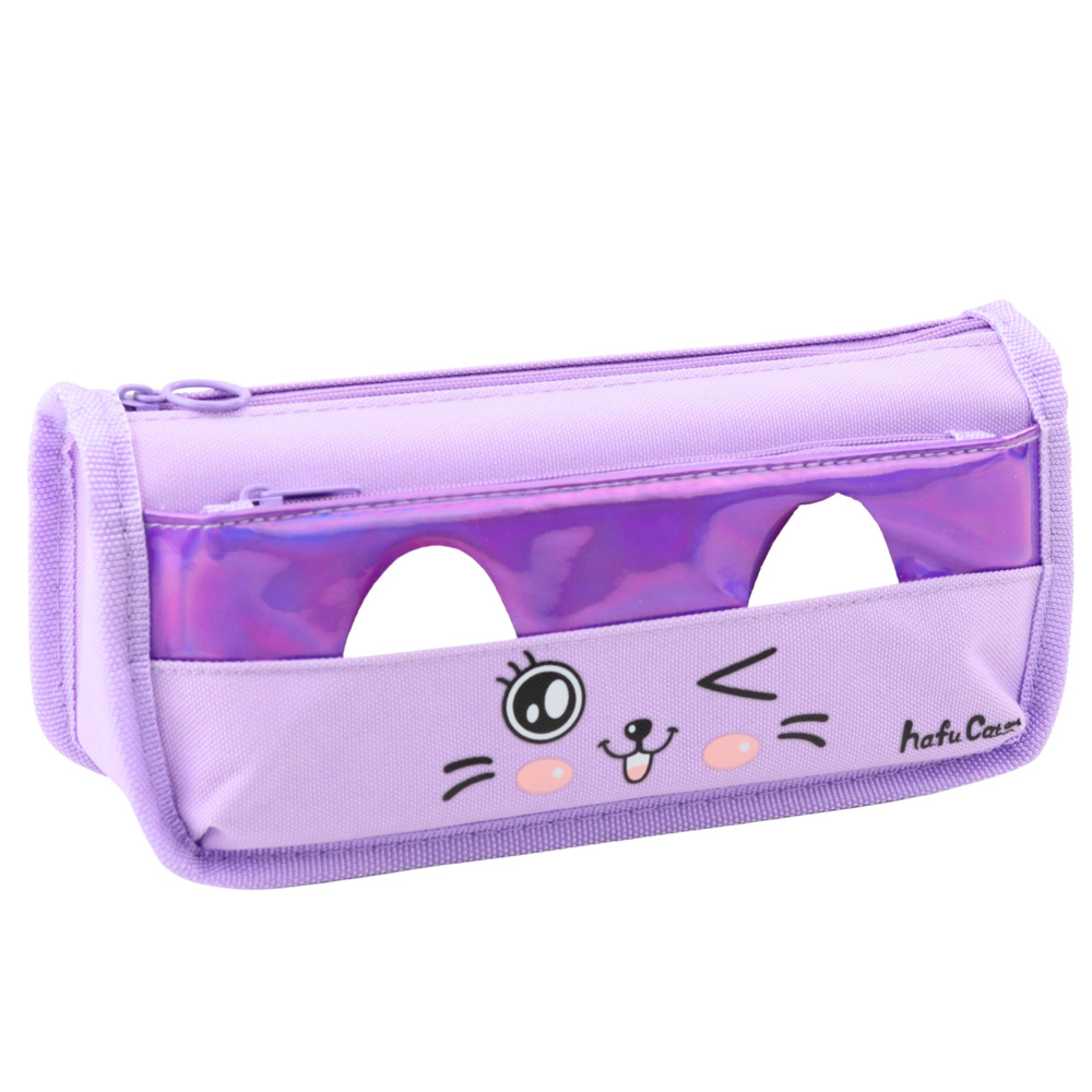 Penalas su katės motyvu, 22 cm, violetinis