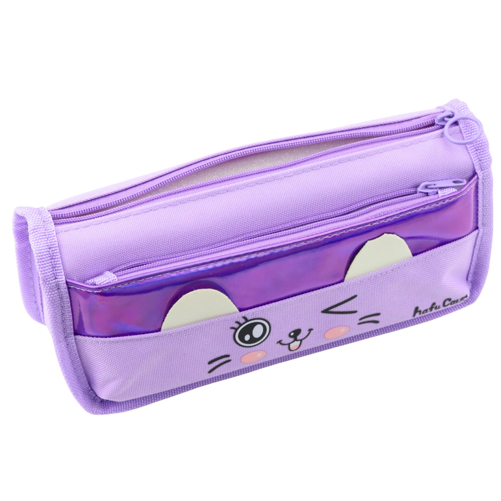 Penalas su katės motyvu, 22 cm, violetinis