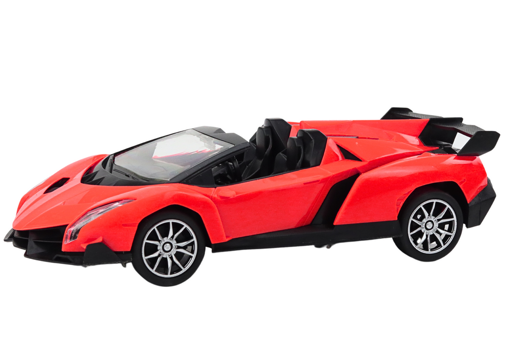 Nuotoliniu būdu valdomas raudonas sportinis automobilis rc 1:16