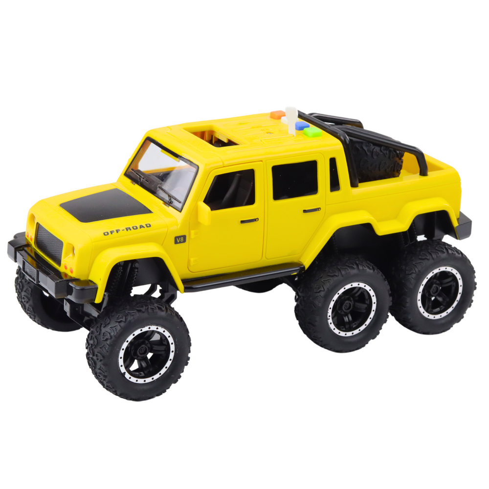 Geltonas 6x6 visureigis su garso ir šviesos efektais