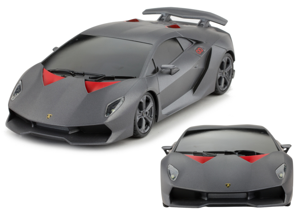 Nuotoliniu būdu valdomas lamborghini sesto elemento modelis, 1:18, pilkas