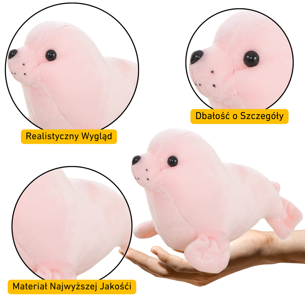 Minkštas Rožinis Ruoniukas 24 cm