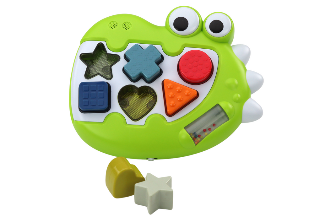 Sensorinis rūšiuoklis su garso efektais lean toys dinozauras