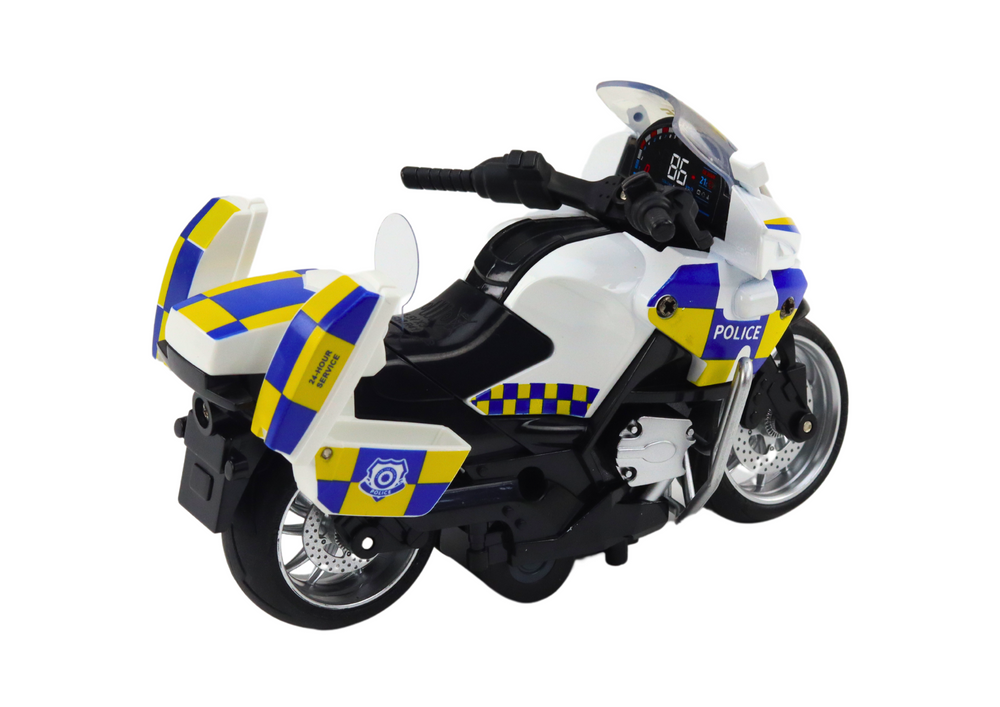 Policijos motociklas su trinties pavarą