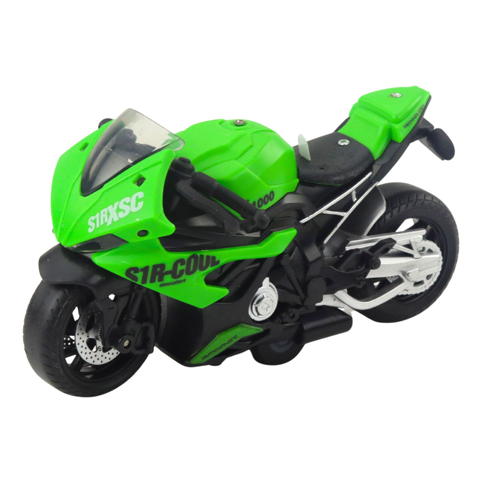 Sportinis motociklas su šviesomis ir garsais, 15.5x8.5x8 cm 1