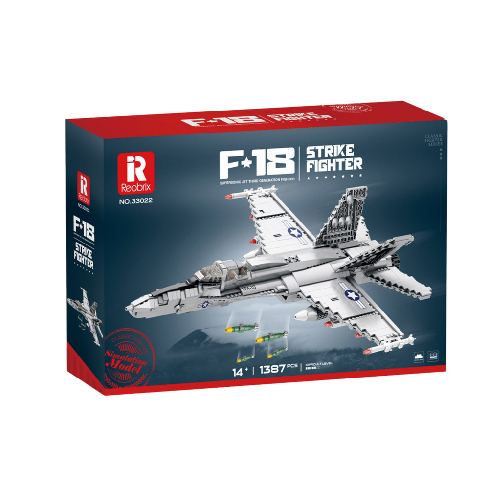 Konstrukcinis rinkinys – f-16 kovinis lėktuvas 1427 dalys