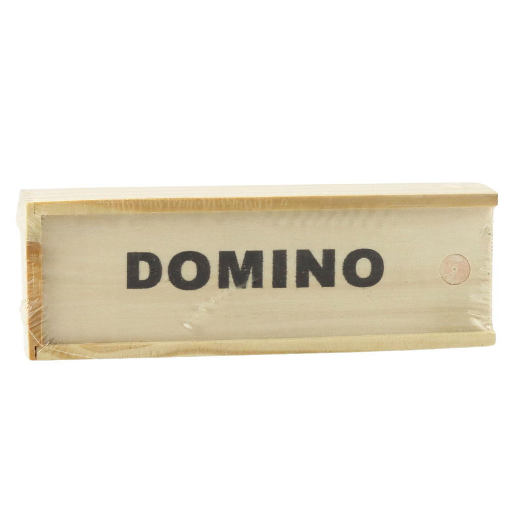Medinis domino žaidimas su 32 kaladėlėmis dėžutėje