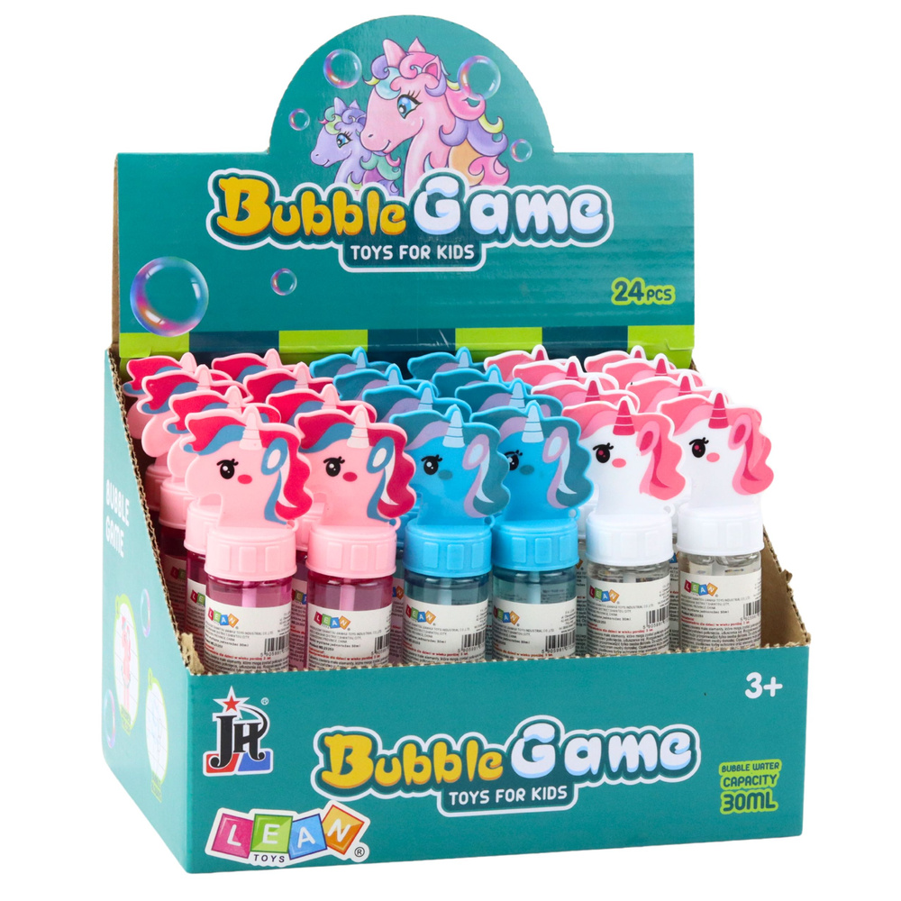 Muilo burbulai vienaragio formos, 3 skylutės, 13.5 cm, 30 ml