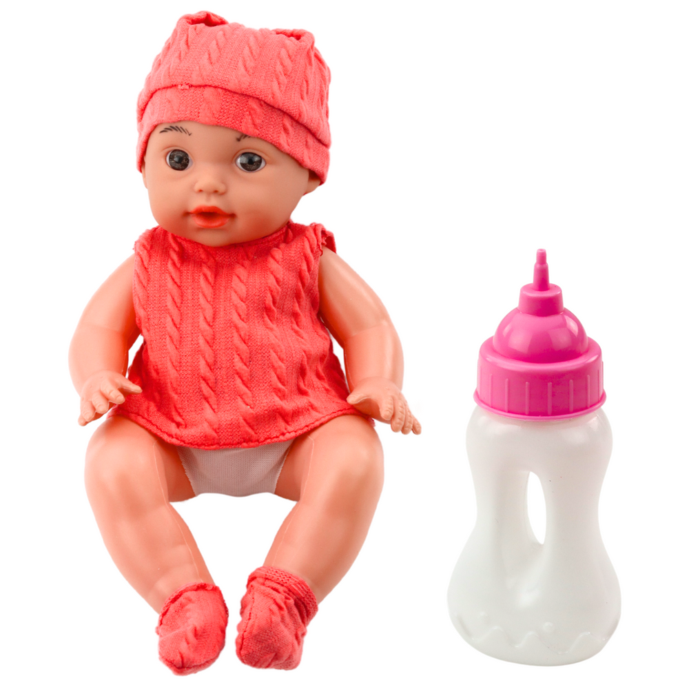 Lėlė kūdikis su buteliuku ir garsais 30 cm