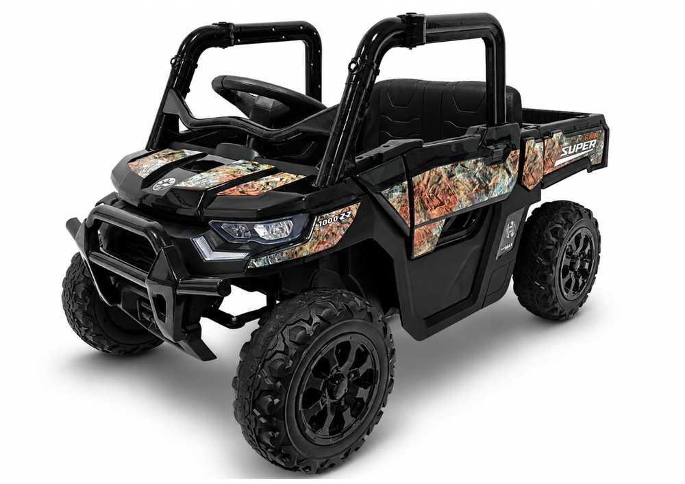 Akumuliatorinis 4x4 automobilis juodas