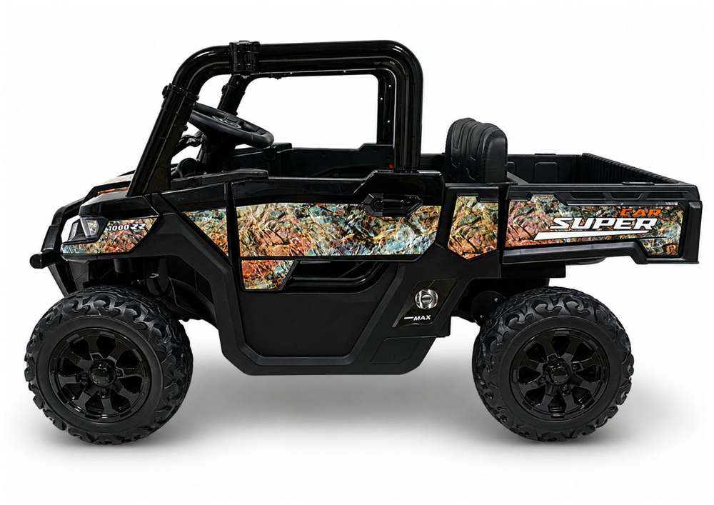 Akumuliatorinis 4x4 automobilis juodas 2