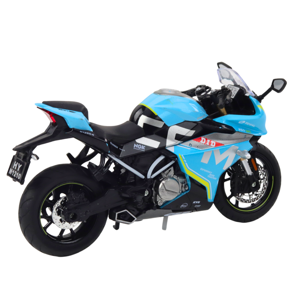 Sportinis metalinis motociklo modelis 1:12 su šviesomis ir garsais
