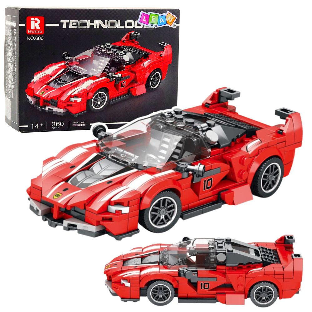 Konstruktorius FXX K Lenktyninis Automobilis 360 detalių