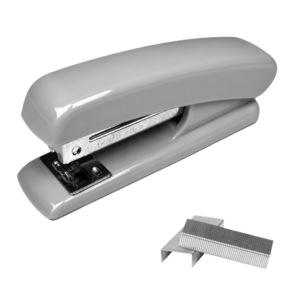 Biuro segiklis 24/6 ir 26/6 sąsagėlėms, pilkas, 12 × 5 × 2,5 cm 2