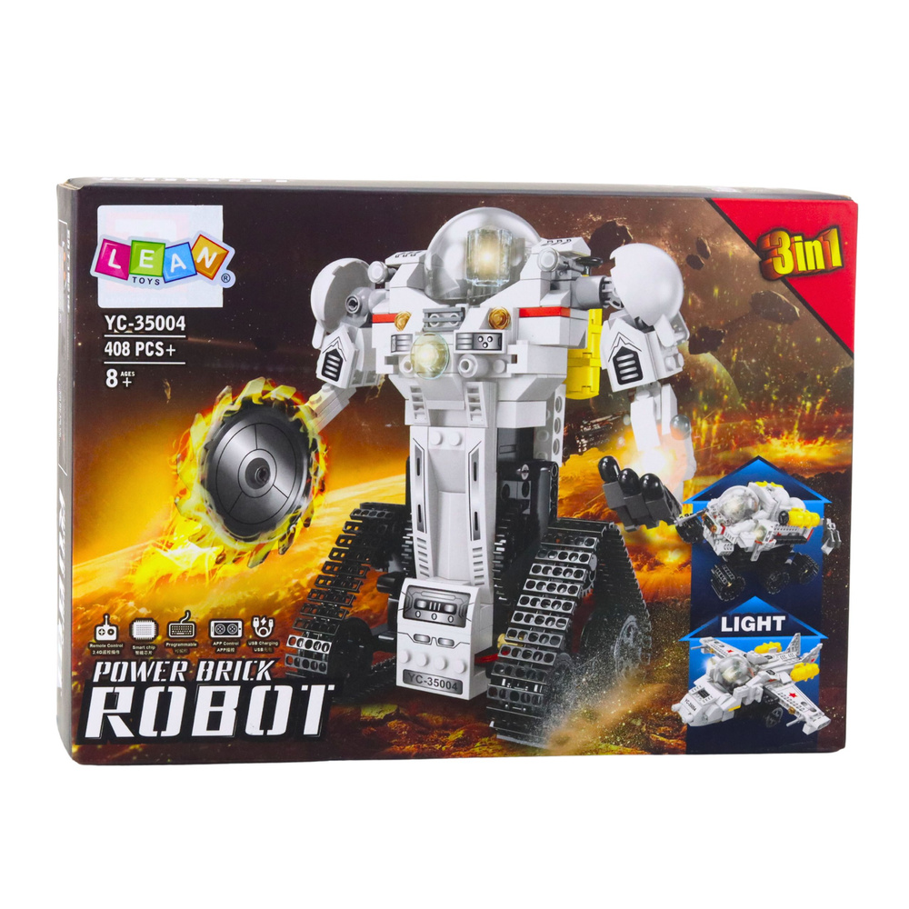Konstruktorius „3-in-1 kosmoso robotas ir roveris“ su rc valdymu, 408 dalys