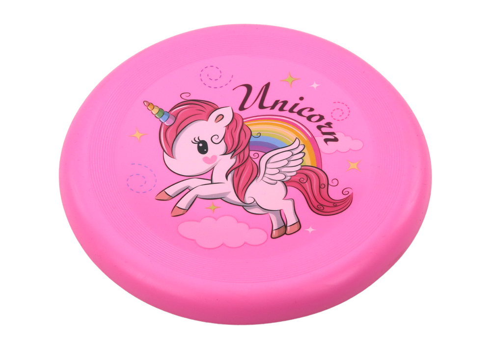Skraidantis diskas lean toys pink unicorn