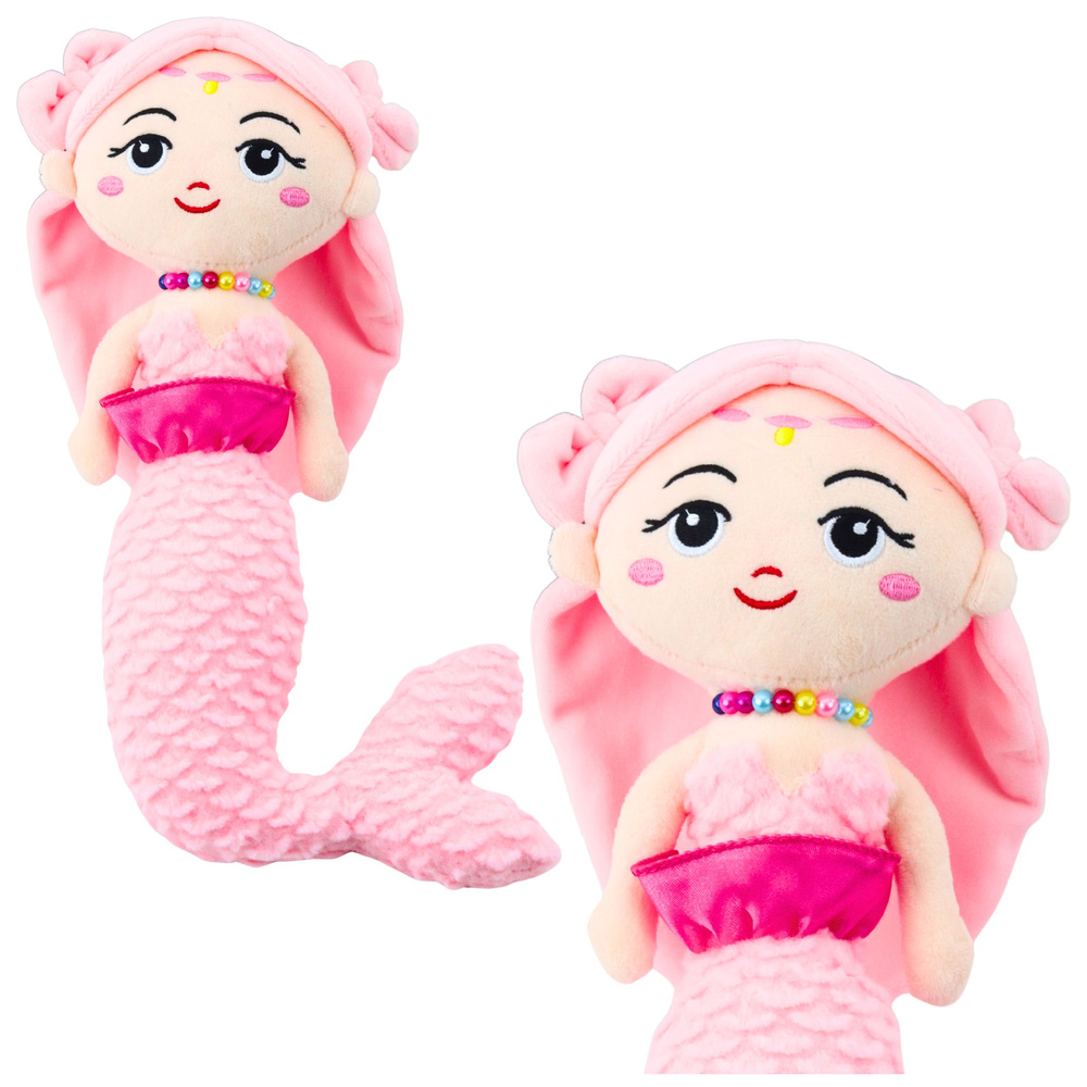 Minkšta undinėlė su karoliukais 32 cm