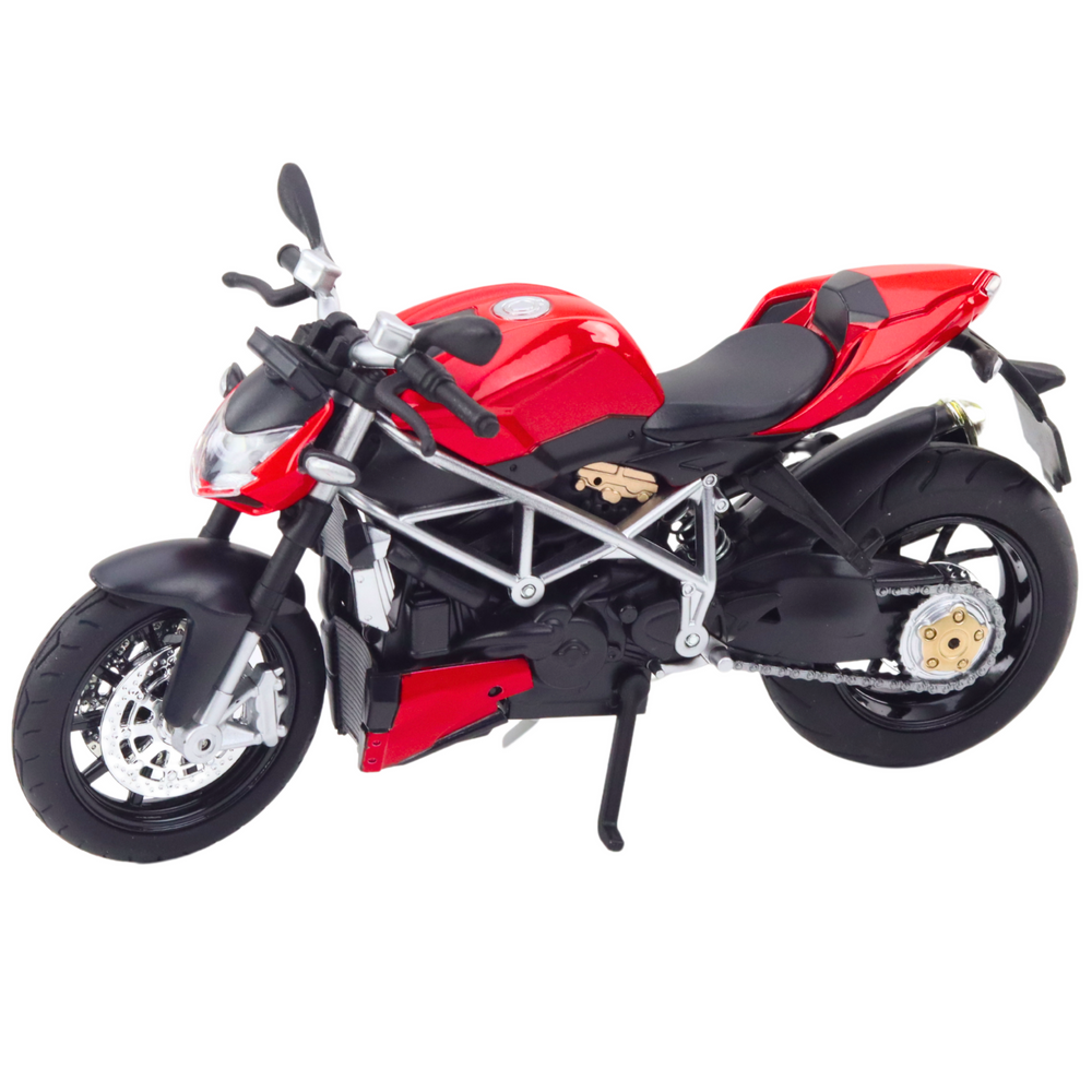 Metalinis sportinis motociklas – raudonas 1:12