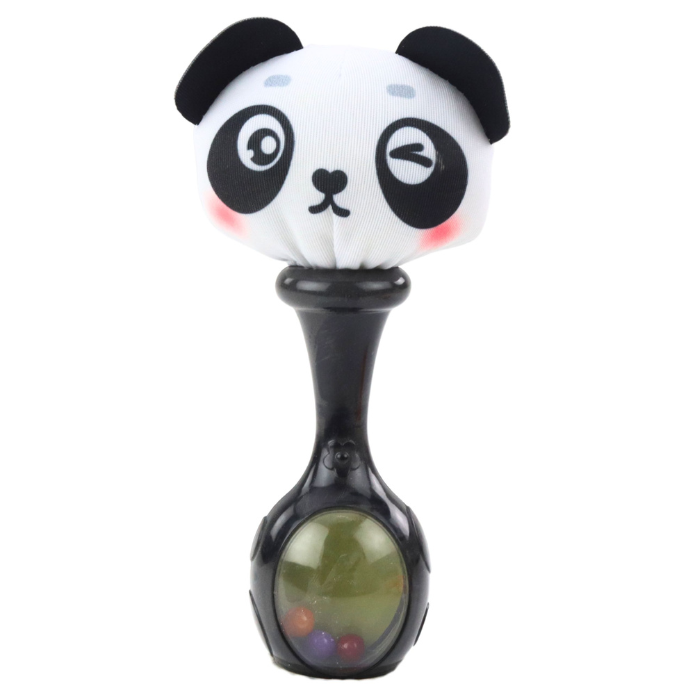 Sensorinių barškučių rinkinys - beždžionė ir panda, 17 x 5.8 x 9 cm