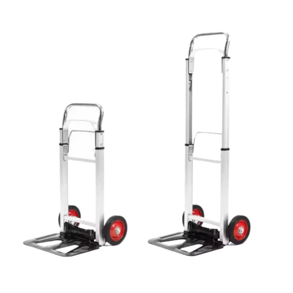 Sulankstomas aliuminis transportavimo vežimėlis 90 kg